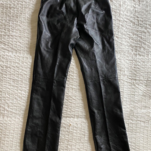 Black Vintage Leather pants, 26 waist - Picture 5 of 5